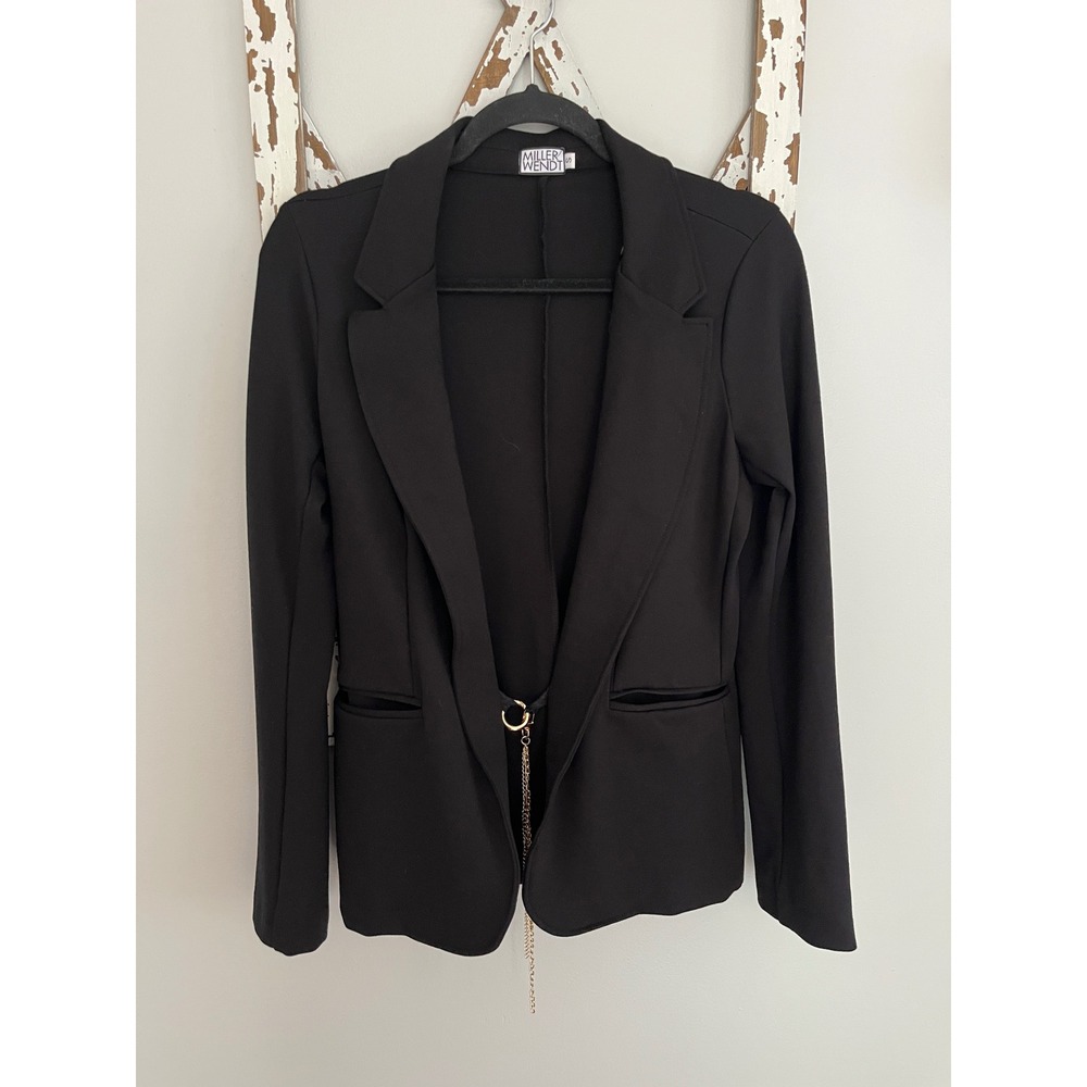 Miller Wendt Carter Jacker Blazer Open Style Removable Chain Closure Size Small‎
